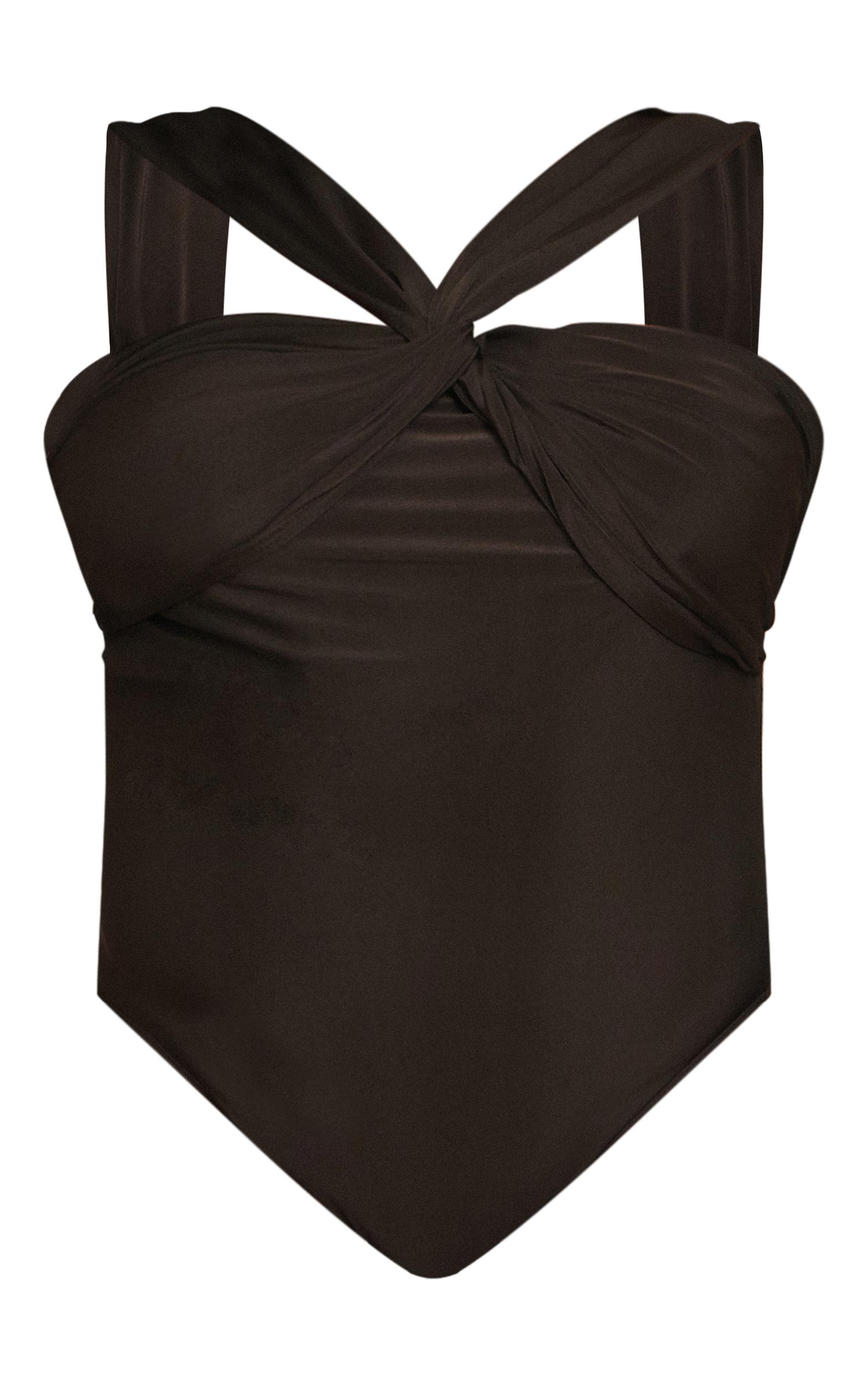 Plus Black Ruched Bust Swimsuit Product Image