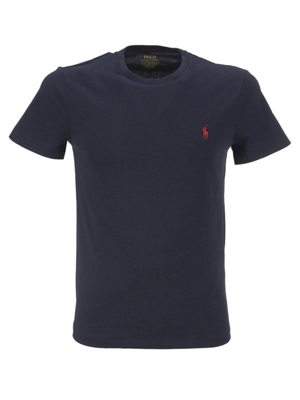 POLO RALPH LAUREN Slim-fit Logo-embroidered Cotton-jersey T-shirt In Navy Product Image
