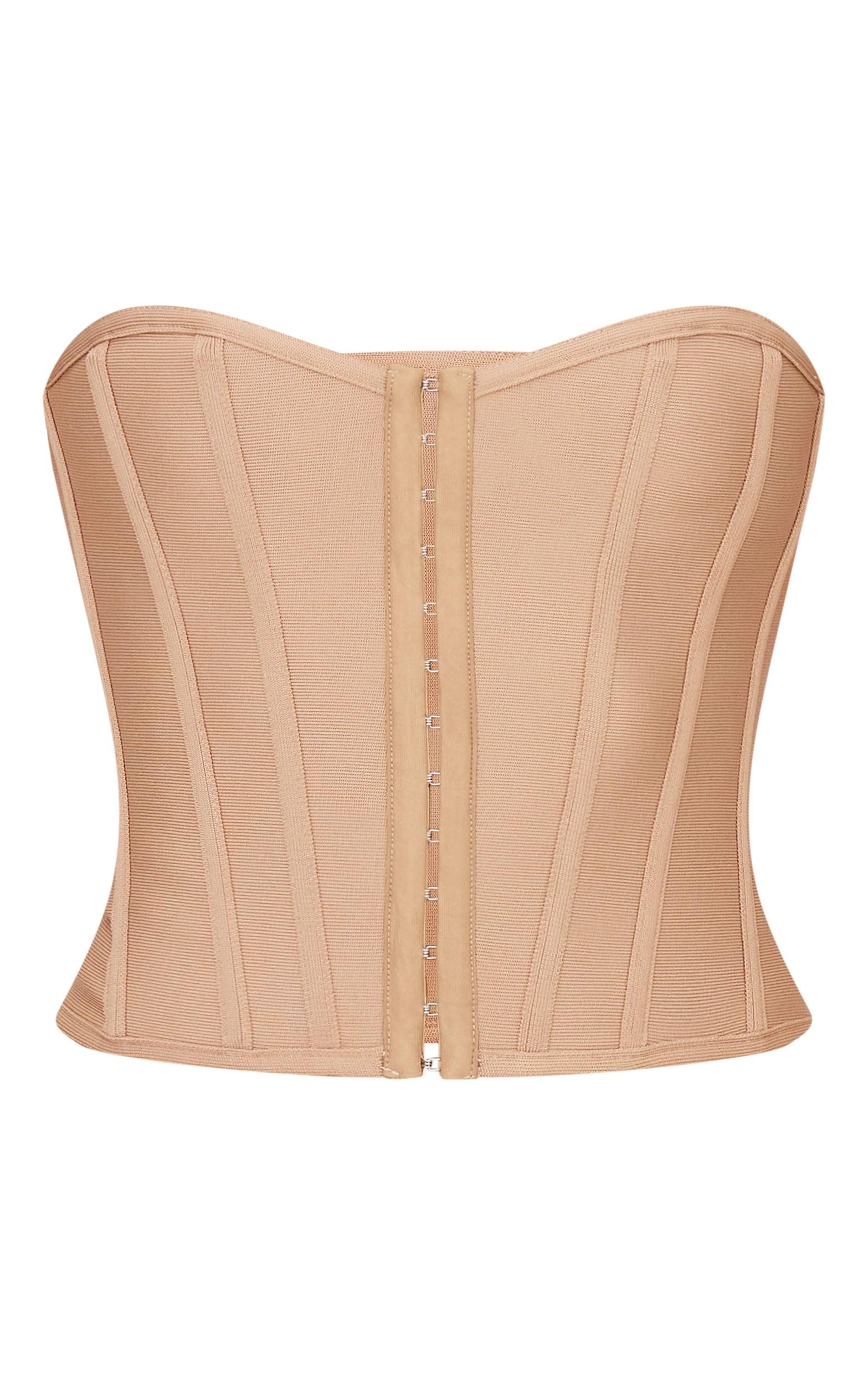 Stone Bandage Hook And Eye Structured Corset Product Image