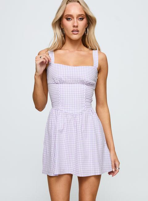 Gentle Soul Mini Dress Purple Multi Product Image
