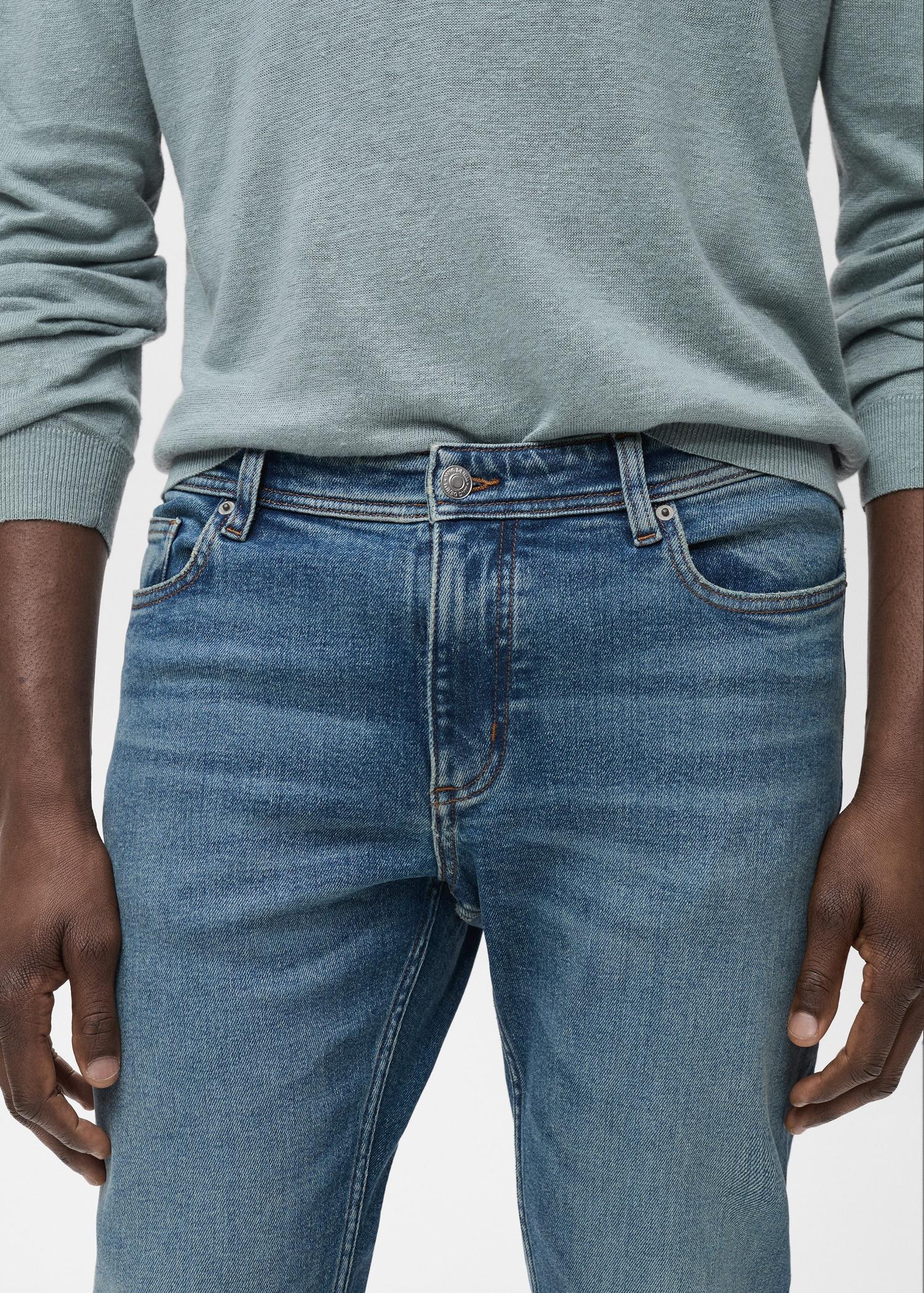 Jan slim-fit faded medium-wash Jeans - Men | MANGO USA Product Image