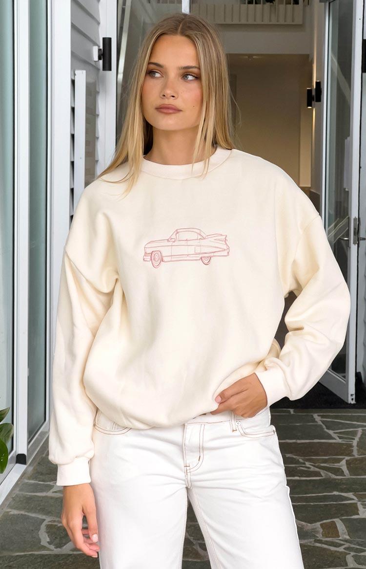 Elodie Cream Crew Neck Sweater Product Image