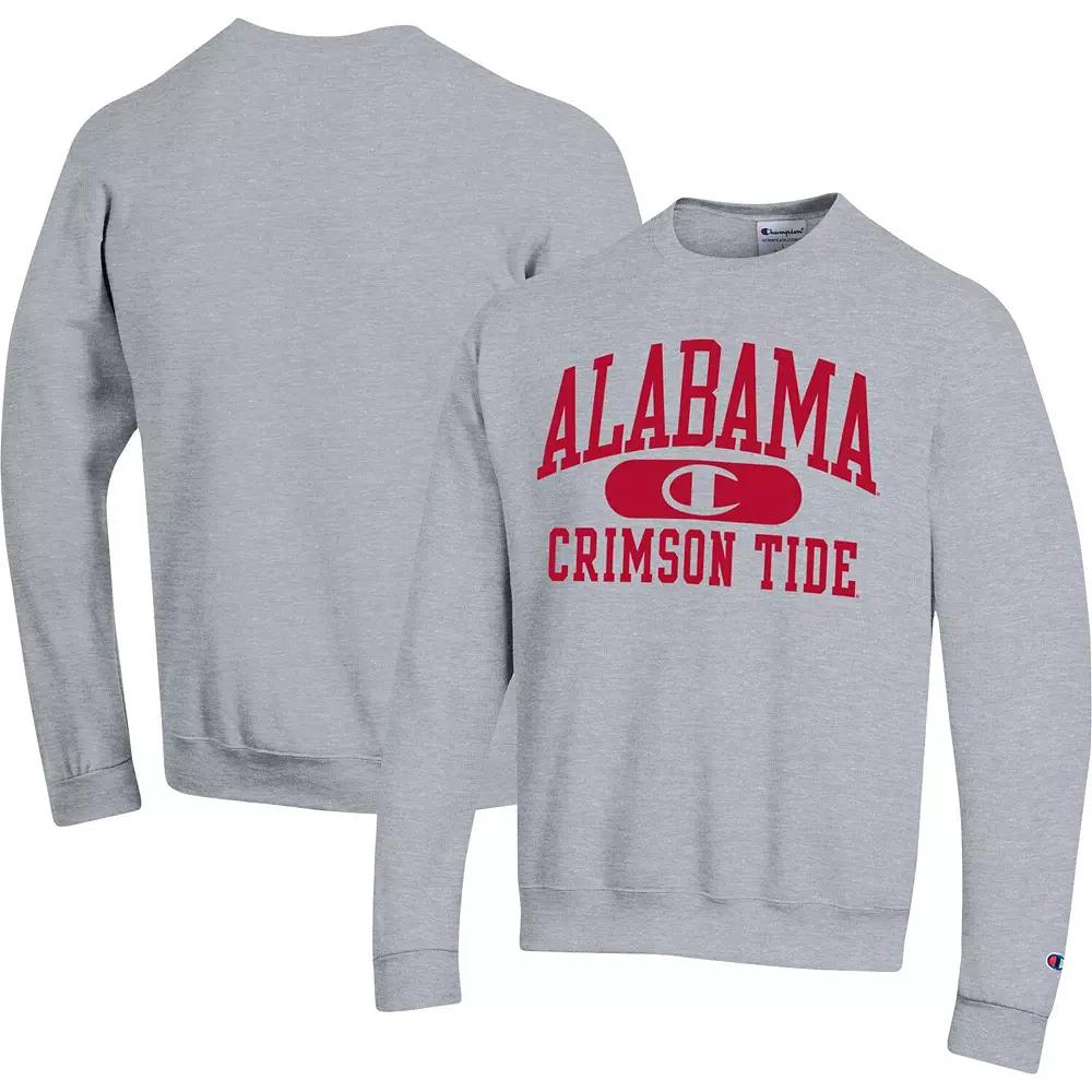 Men's Champion Heather Gray Alabama Crimson Tide Arch Pill Sweatshirt,  Product Image