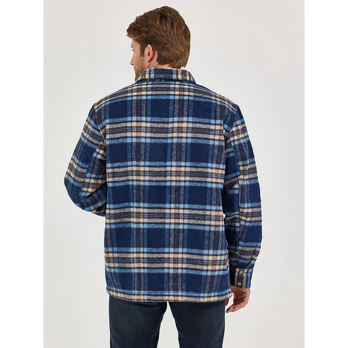 Men's Wrangler Quilt Lined Flannel Shirt Jacket Plaid Product Image
