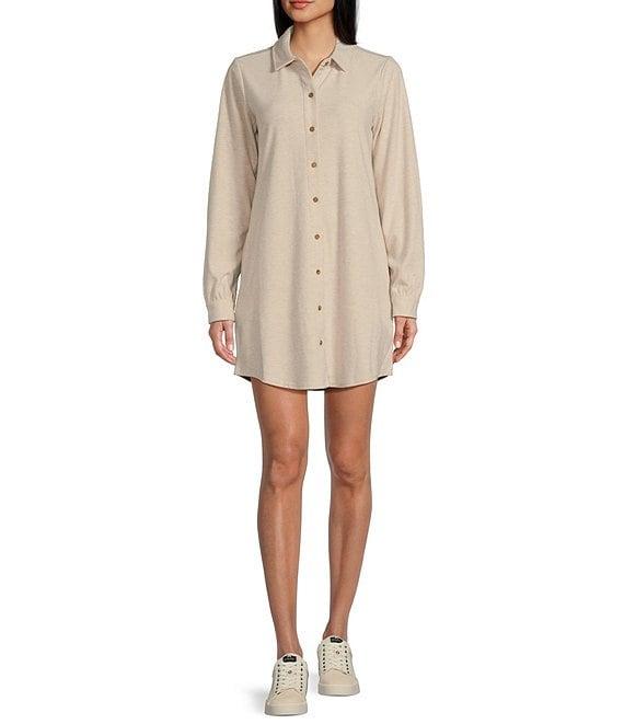 Flag and Anthem Leyden Long Sleeve Solid Flannel Minidress Product Image