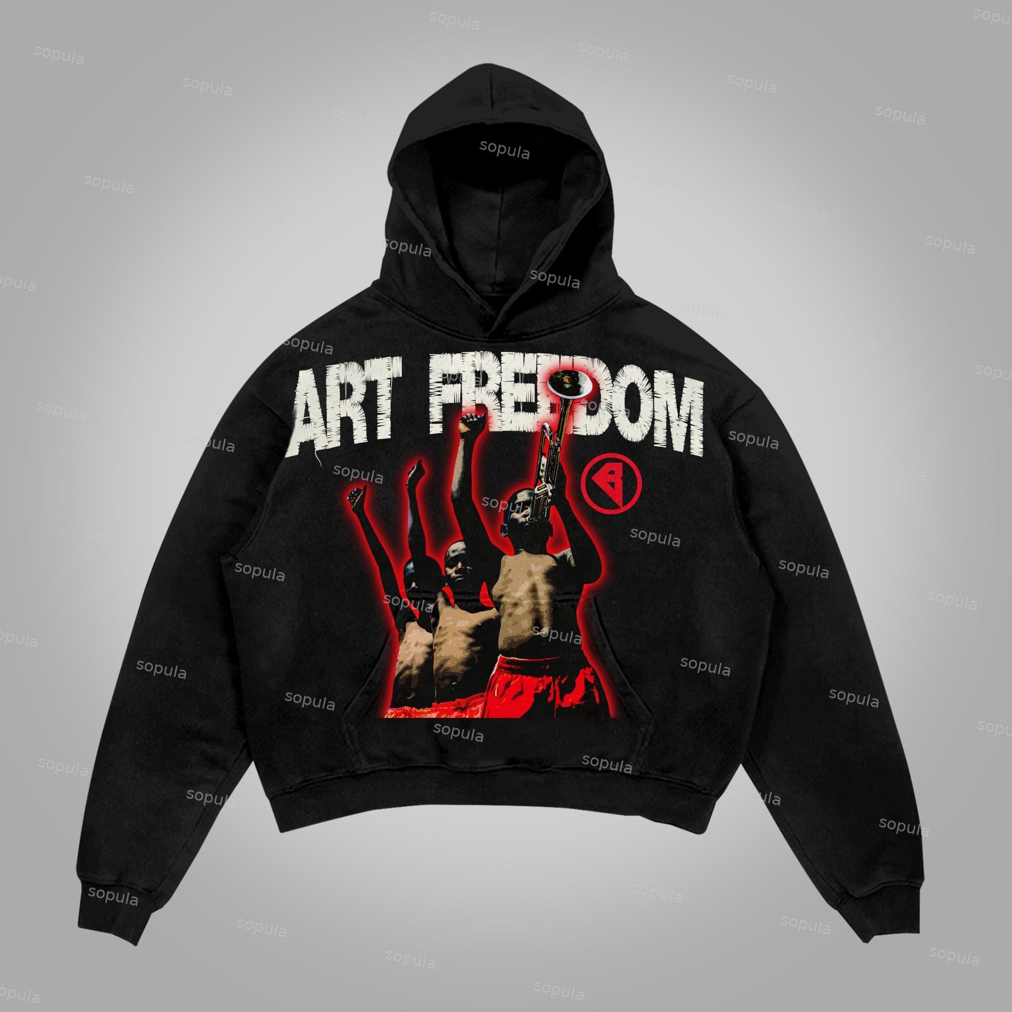 Sopula Art Without Borders Printed Graphics Cotton Pocket Hoodie Product Image