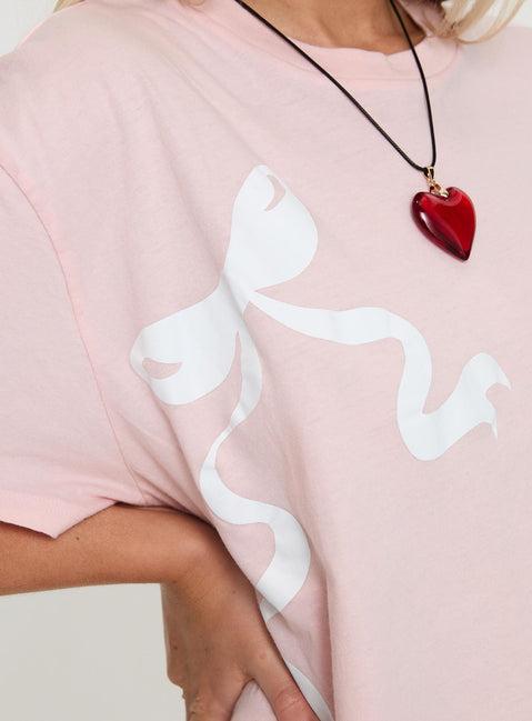 Asta Oversized Tee Pink Product Image