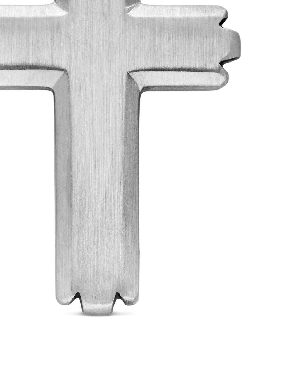 sterling silver Deco Cross pendant (34mm) Product Image