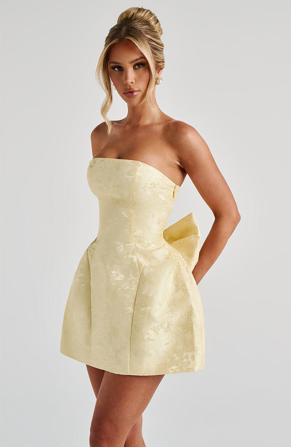 Elenora Mini Dress - Lemon Product Image