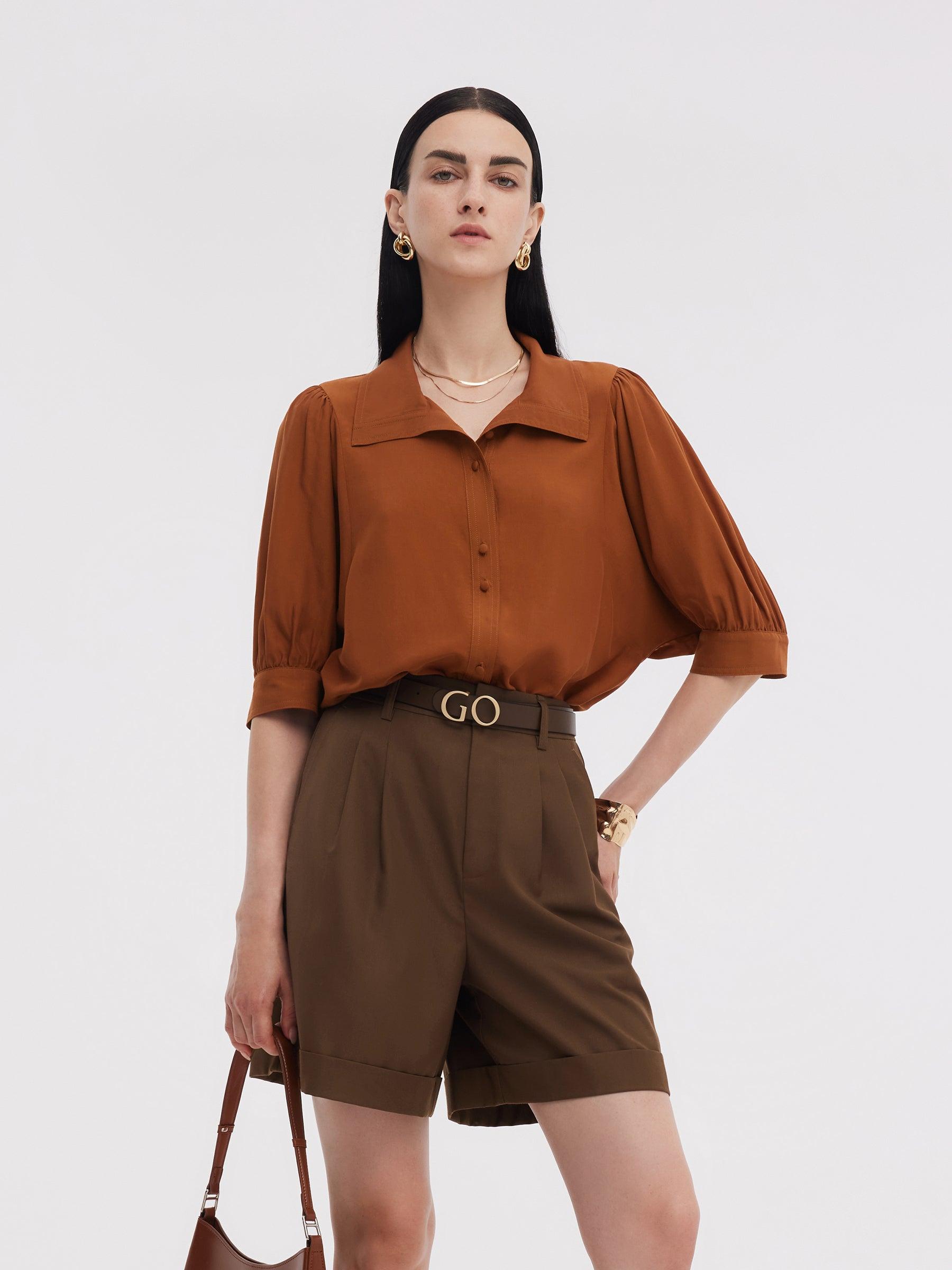 Tencel Acetate Blend Women Loose Shirt Product Image
