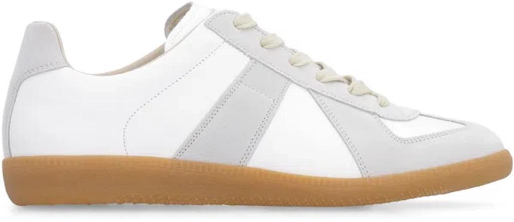 MAISON MARGIELA Bicolor Leather Replica Sneakers In White Product Image