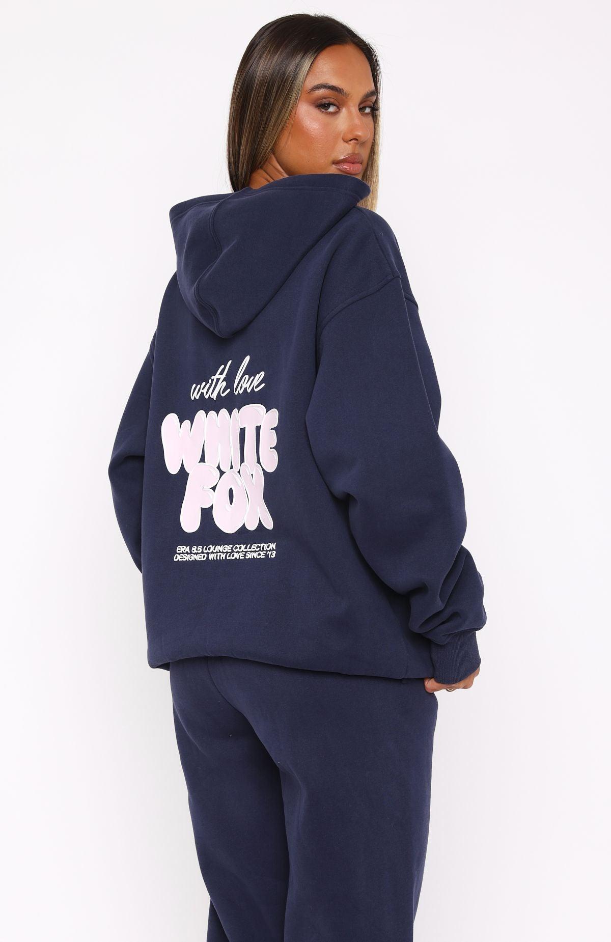 With Love Always Oversized Hoodie Navy Product Image