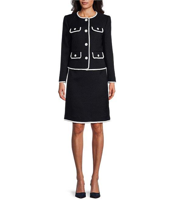 Preston & York Suzanne Stretch Tweed Coordinating Pencil Skirt Product Image