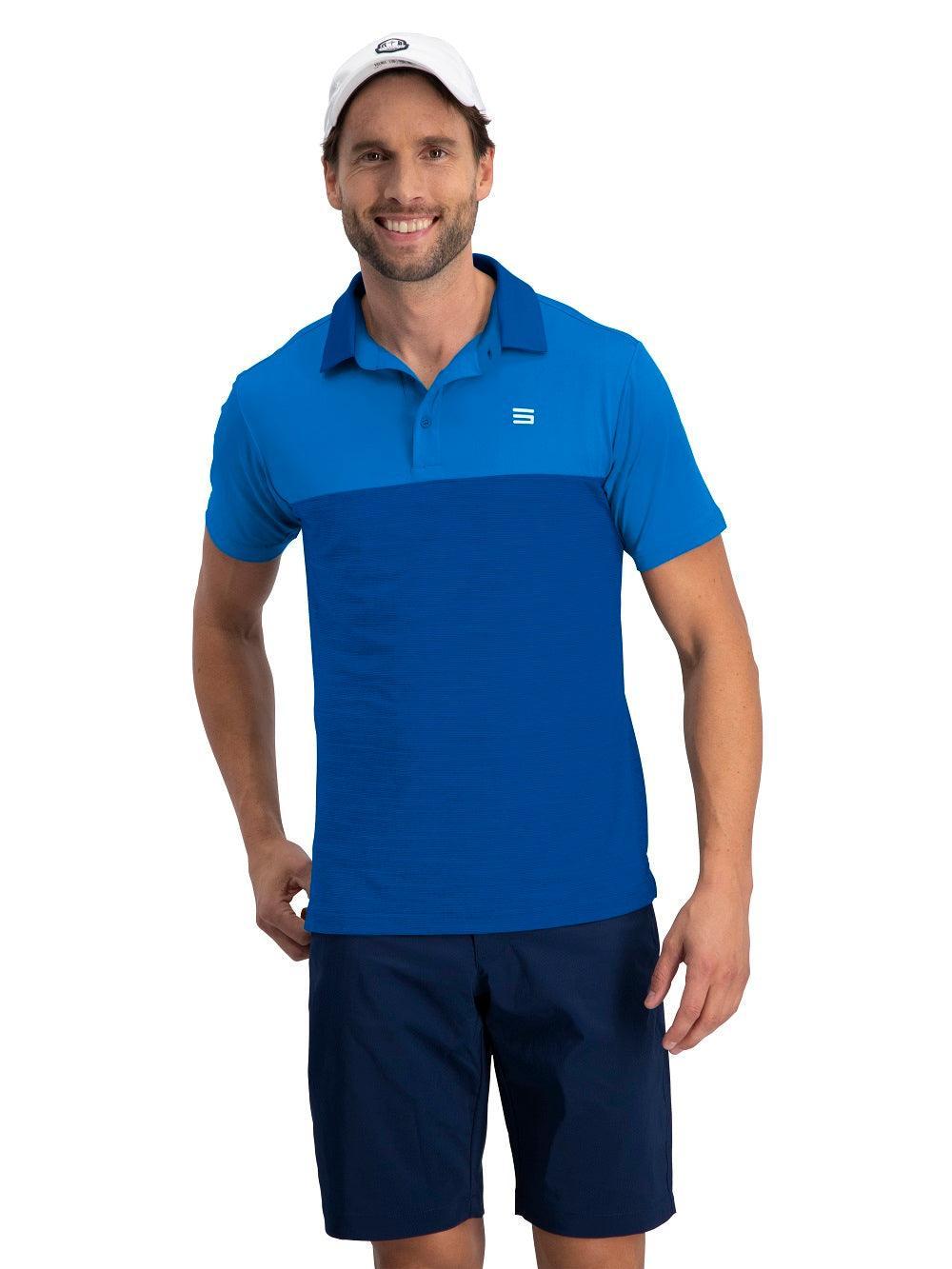 Three Sixty Six Men's Heathered Two-Tone Golf Polo Male Product Image