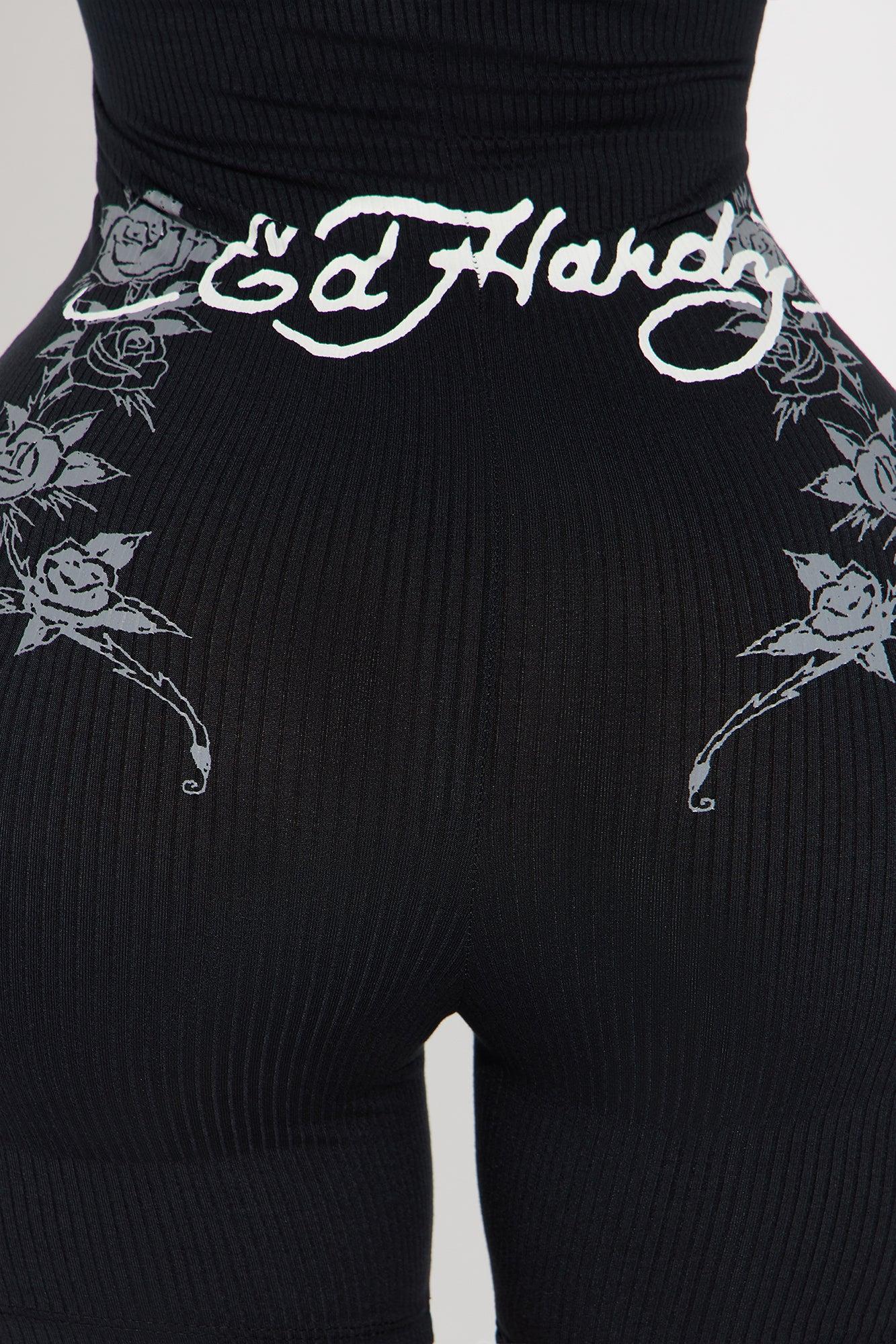 Ed Hardy Virgin Mary Romper - Black Product Image