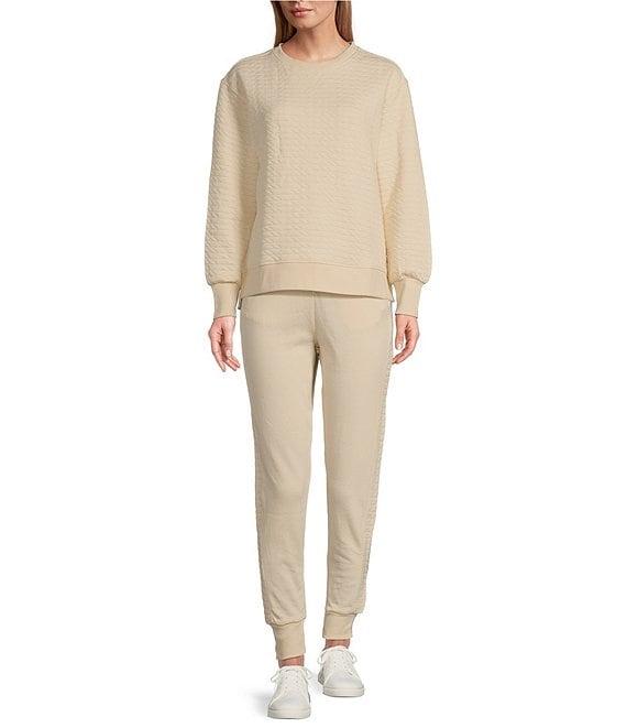 Westbound Long Sleeve Crew Neck Quilted Top Product Image