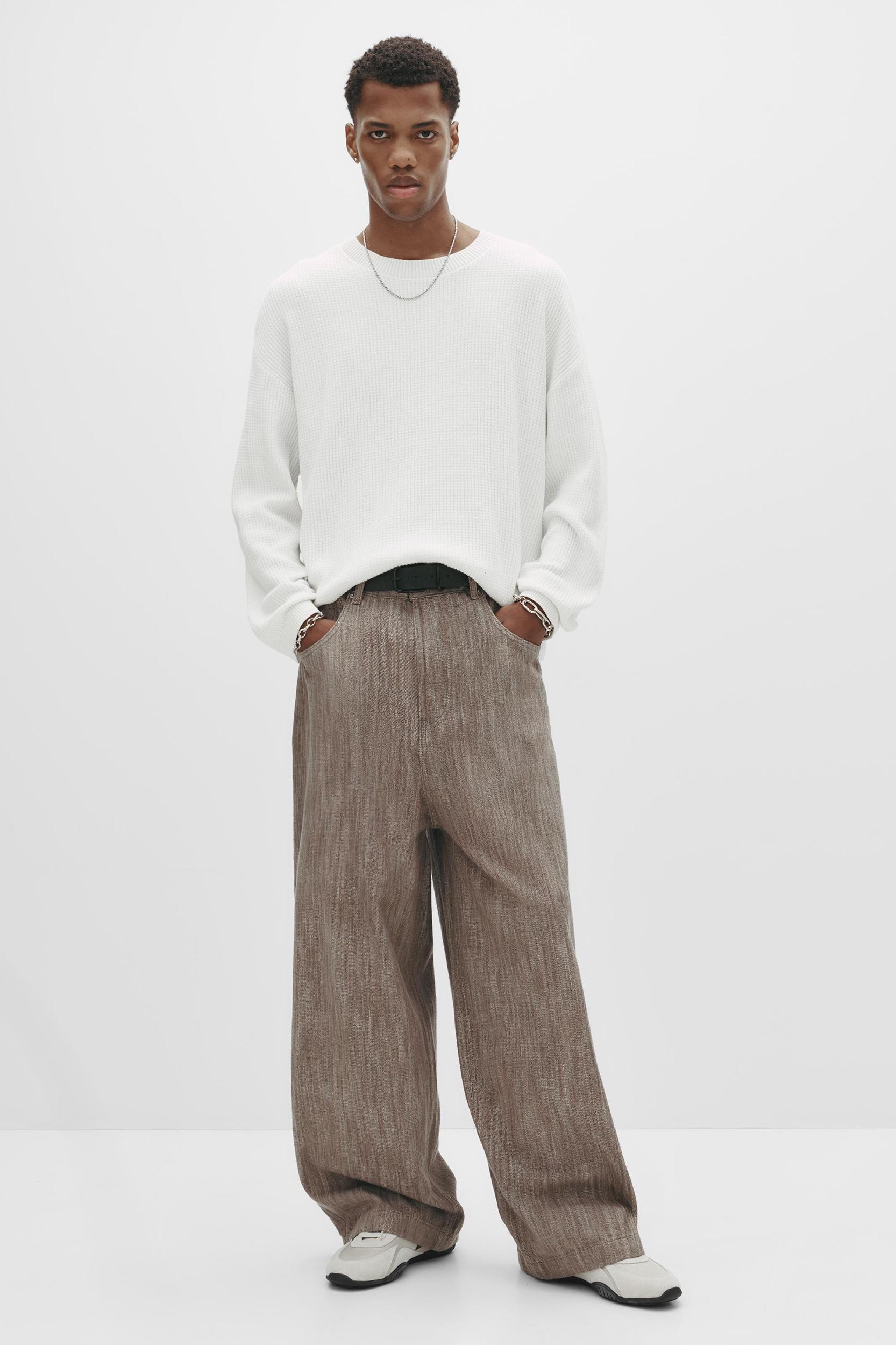 Waffle knit sweater Product Image