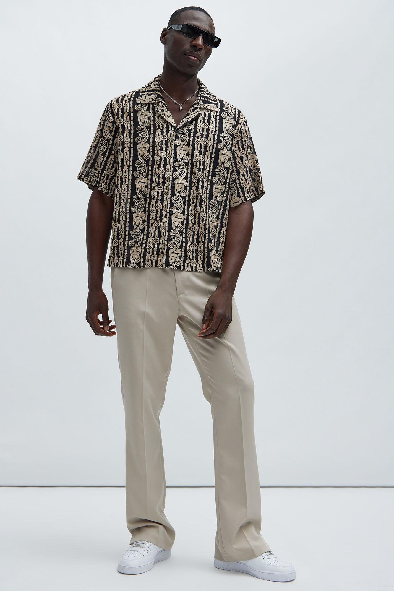 Royalty Embroidered Shirt - Black/combo Product Image