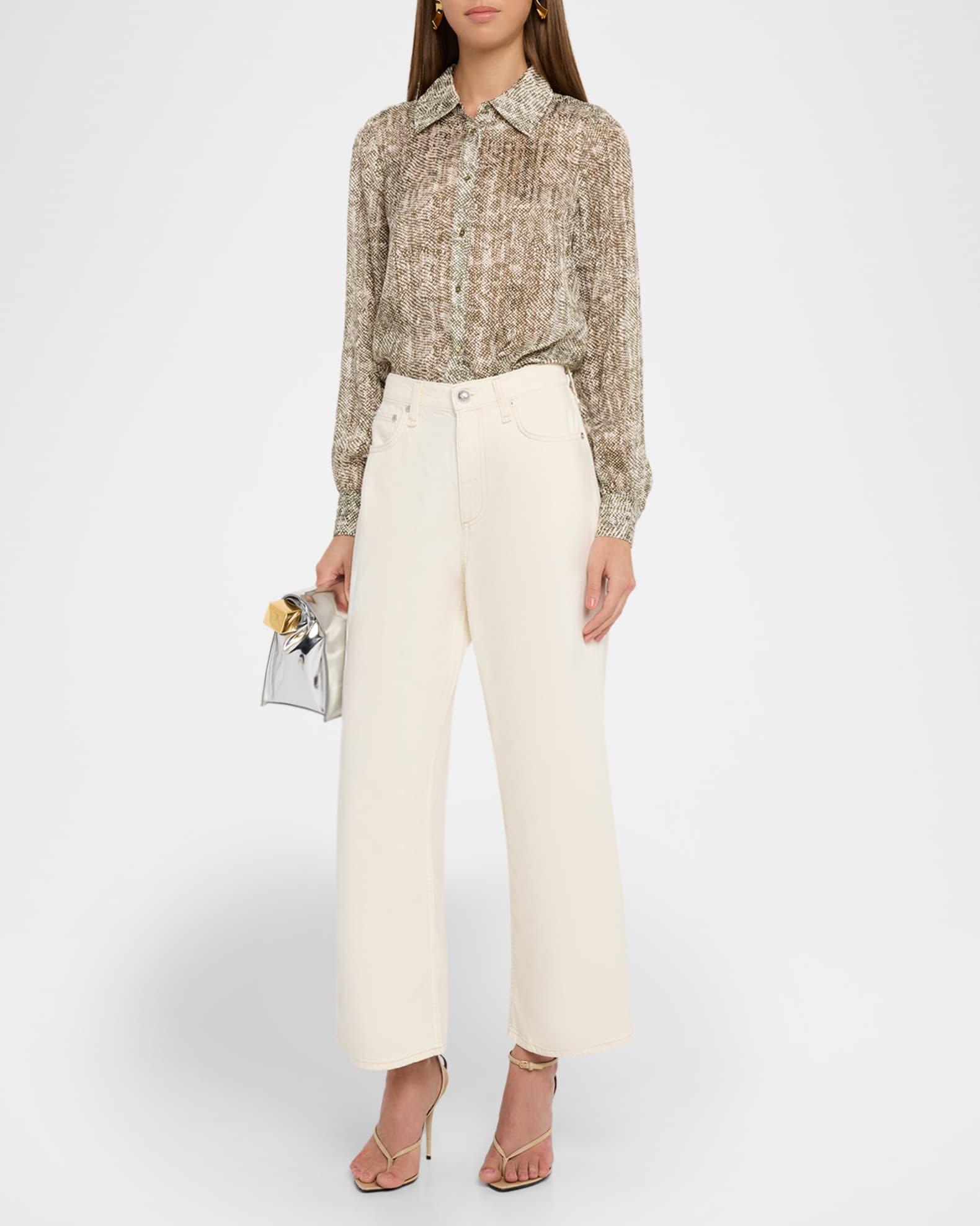 Pauline Button-Front Silk Blouse Product Image