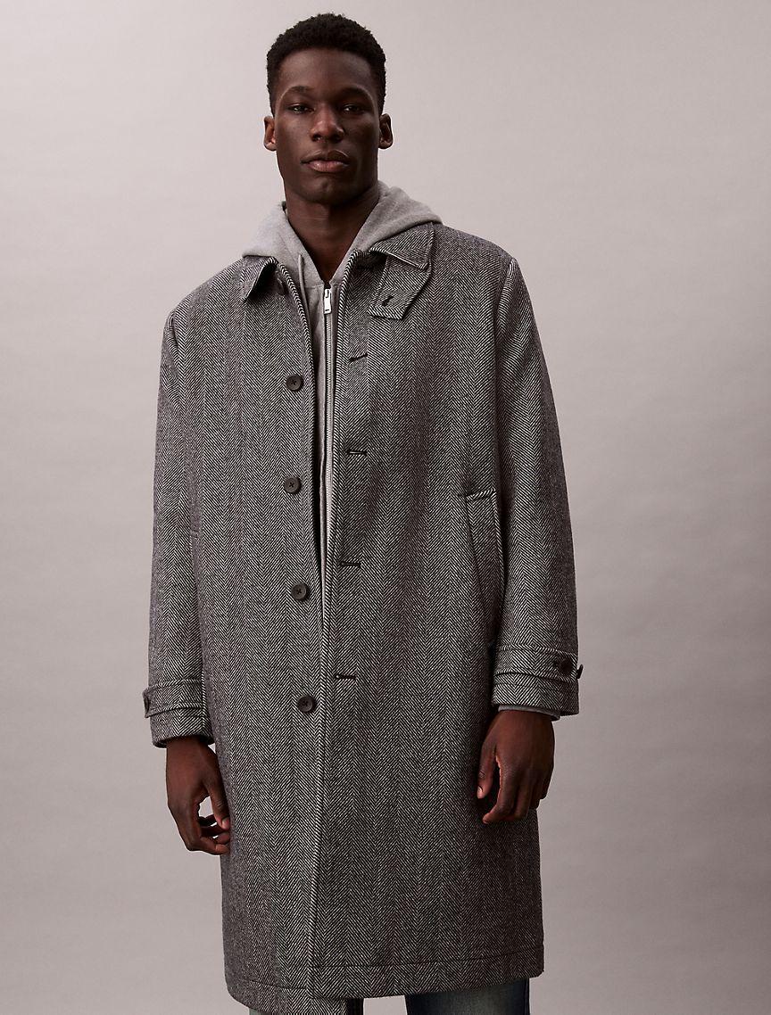 Tech Wool Blend Tailored Coat Product Image