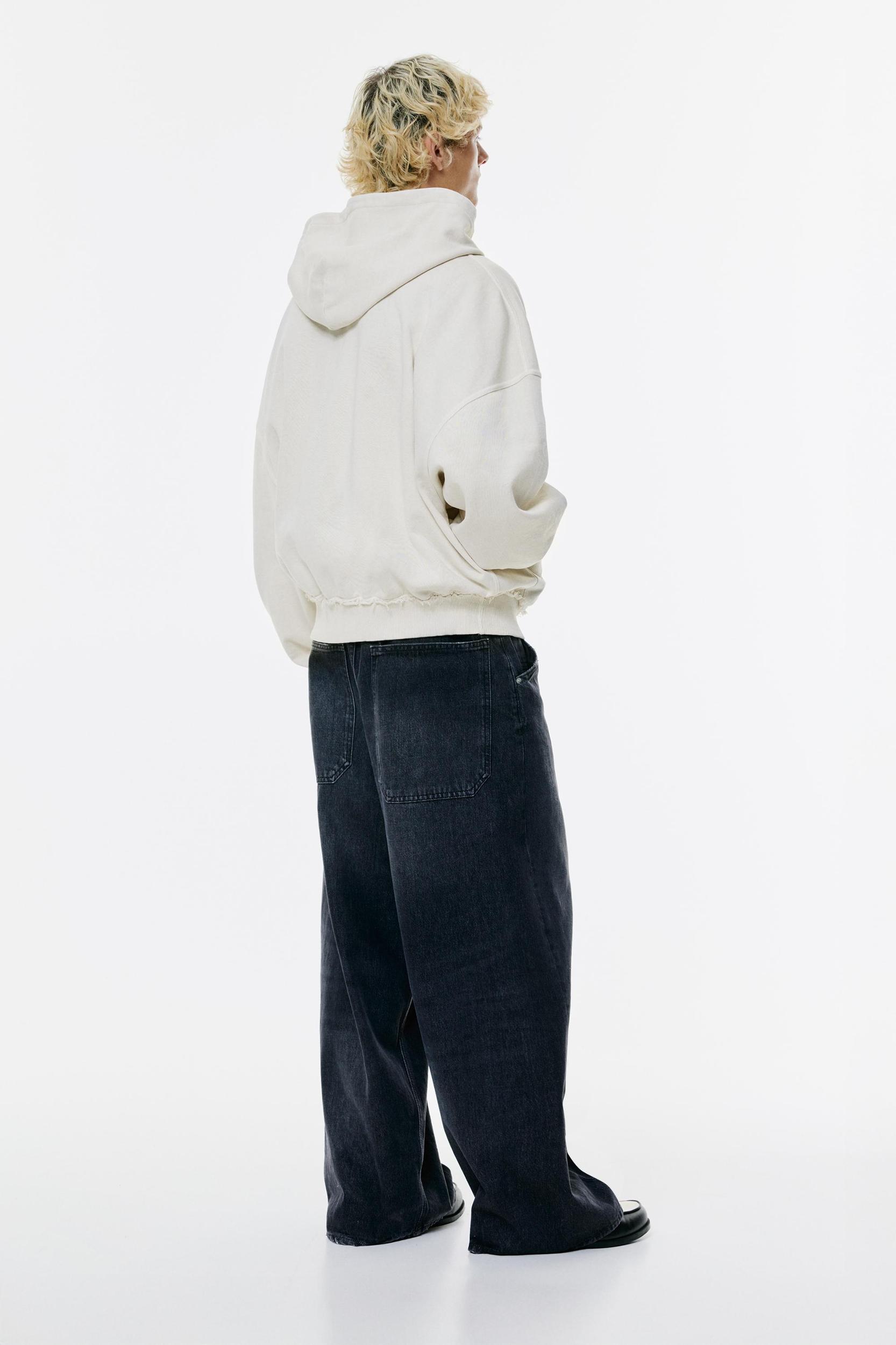 Frayed zip-up hoodie Product Image