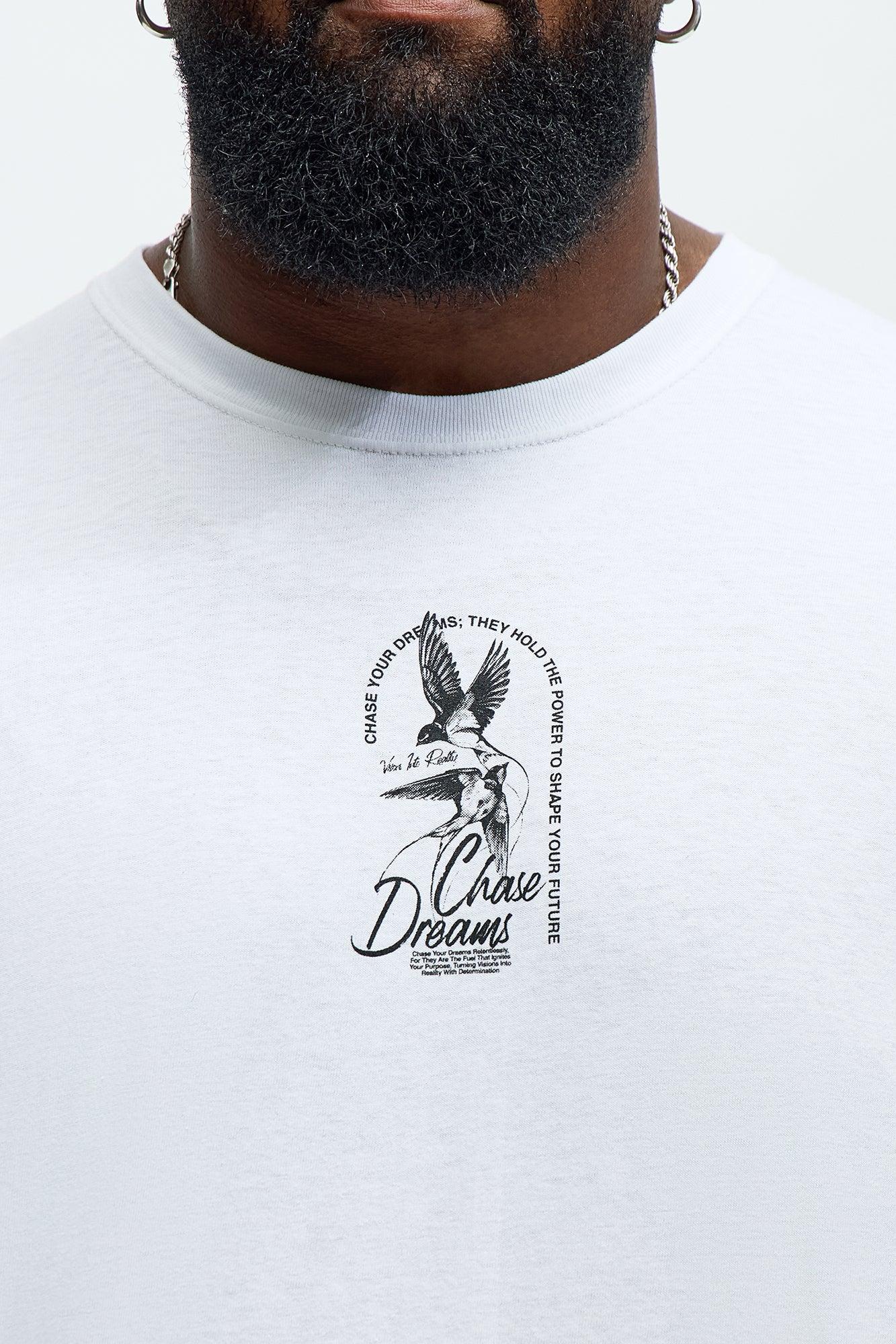 Chase Your Dream Short Sleeve Tee - White Male Product Image