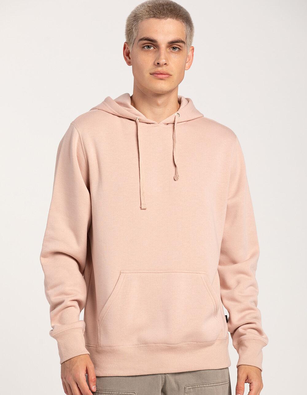 RSQ Mens Pullover Fleece Hoodie - DUSTY PINK Product Image