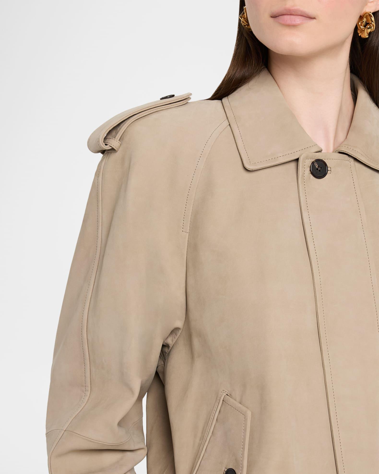 Oversized Suede Moto Jacket Product Image