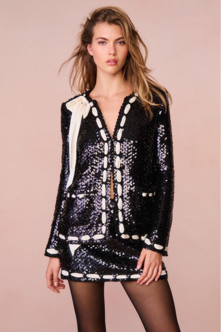 Rosina Ribbon Sequined Jacket Product Image