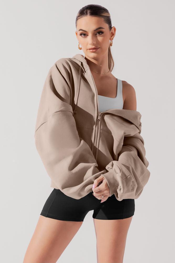 Zip Cloud Hoodie - Ivory Product Image