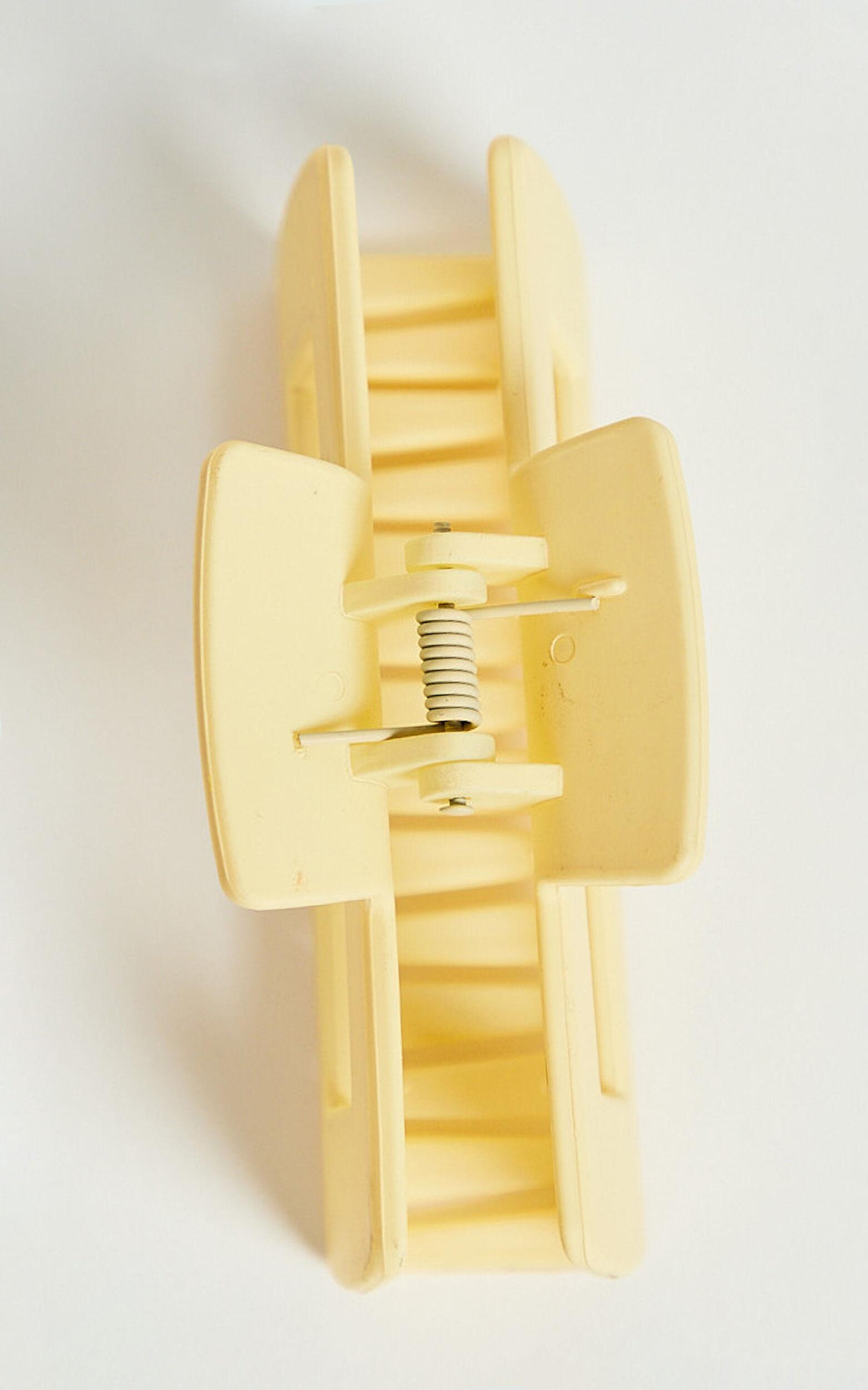 Delia Hair Clip - Rectangle Hair Clip in Butter Yellow Product Image