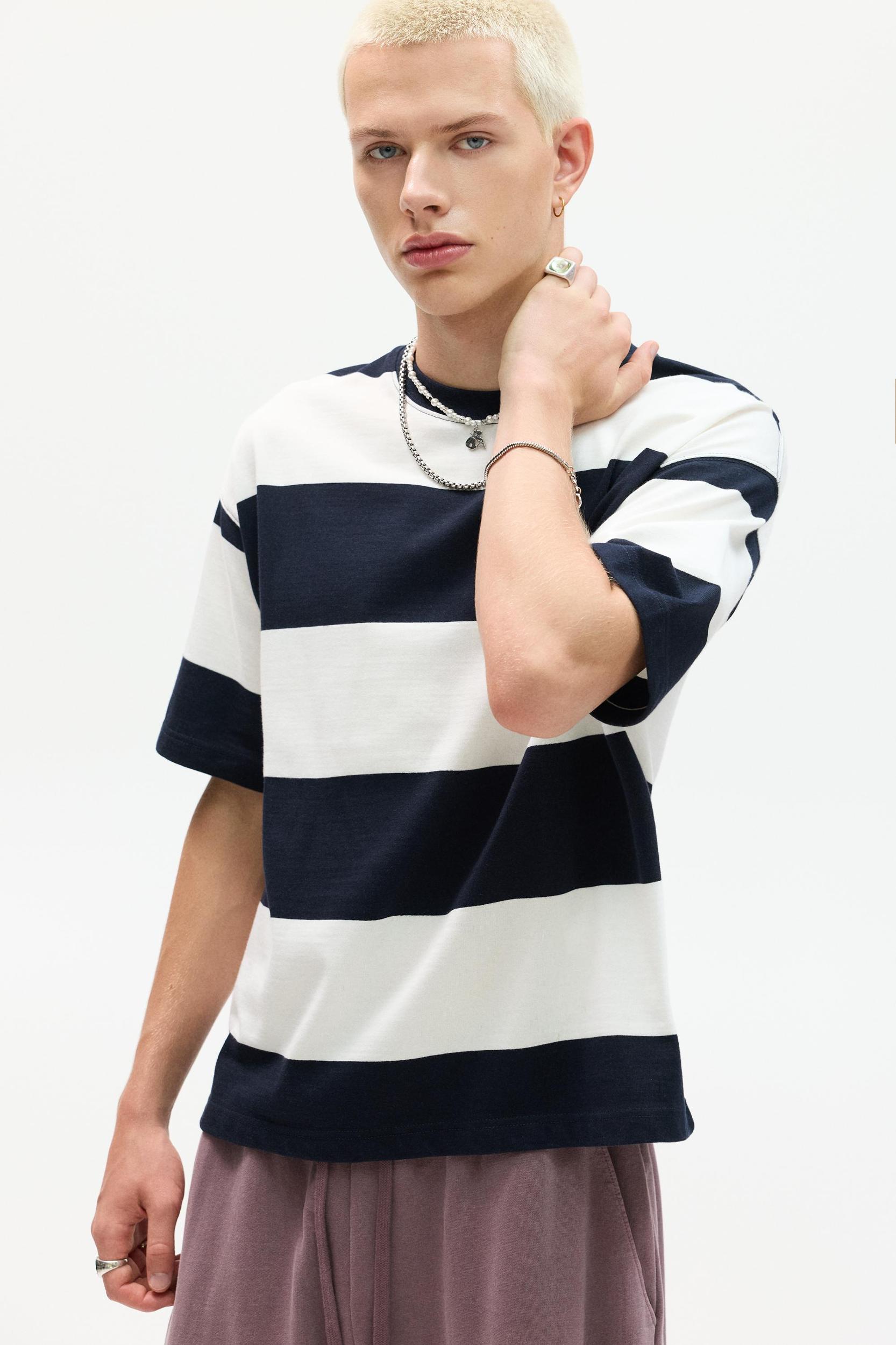 Striped T-shirt with number on the back Product Image