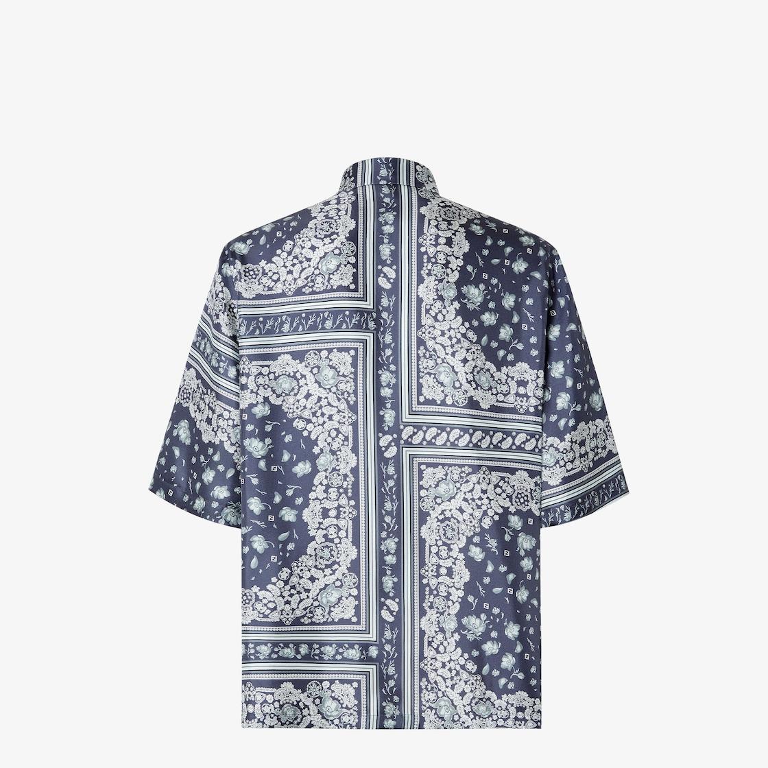 ShirtWhite and blue silk shirt Product Image
