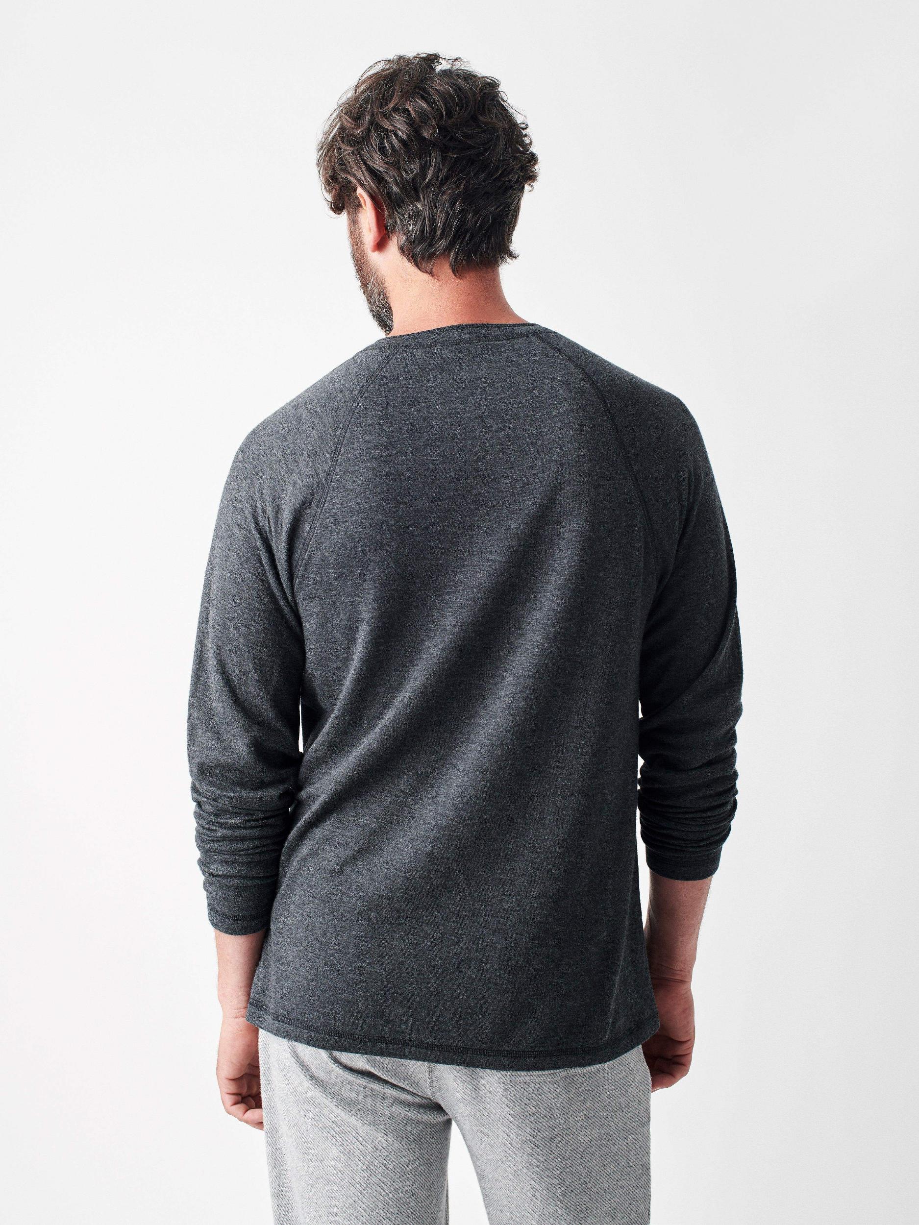 Long-Sleeve Newport Cloud Henley (Tall) - Charcoal Male Product Image