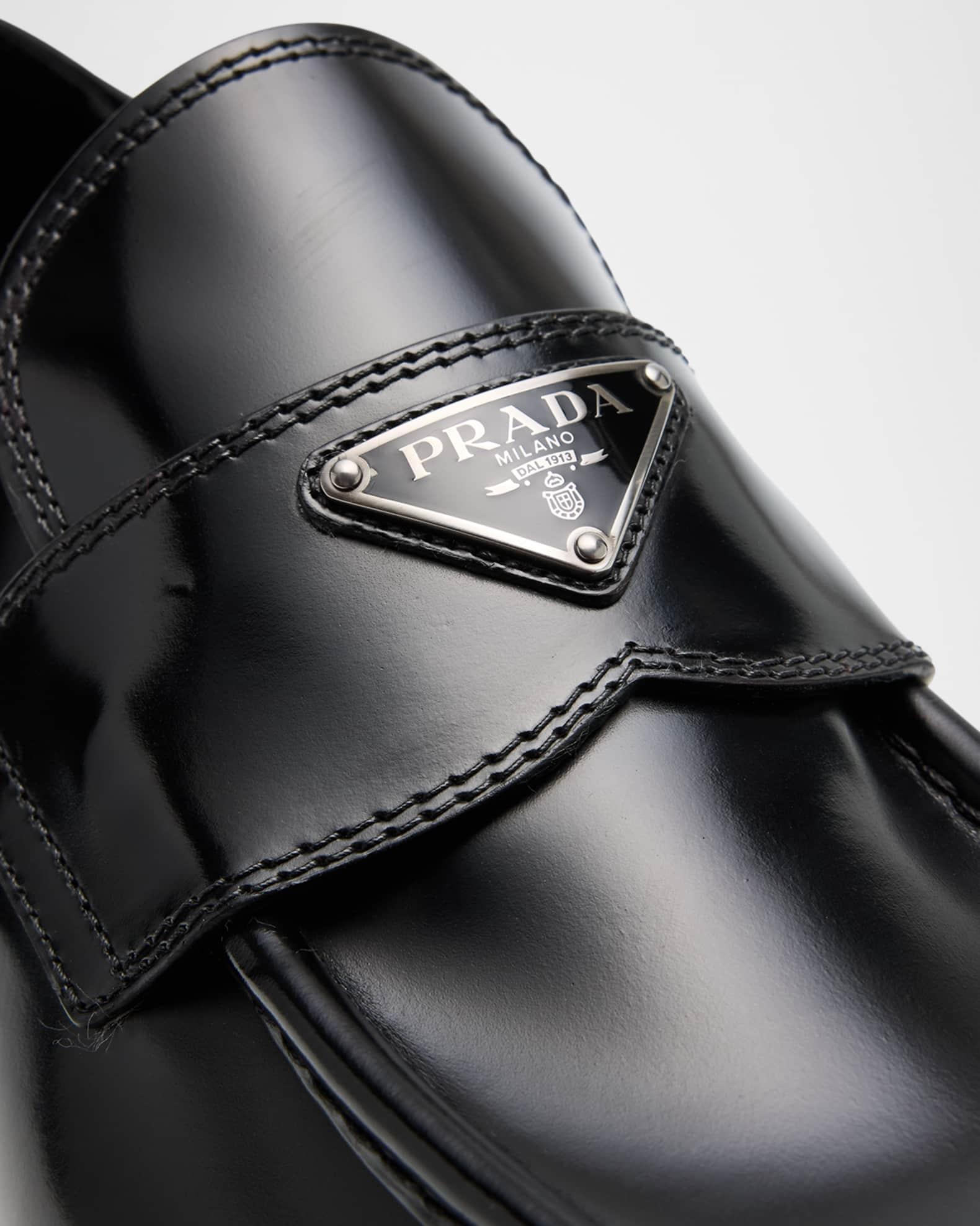 Men's Brushed Leather Lug-Sole Loafers Product Image