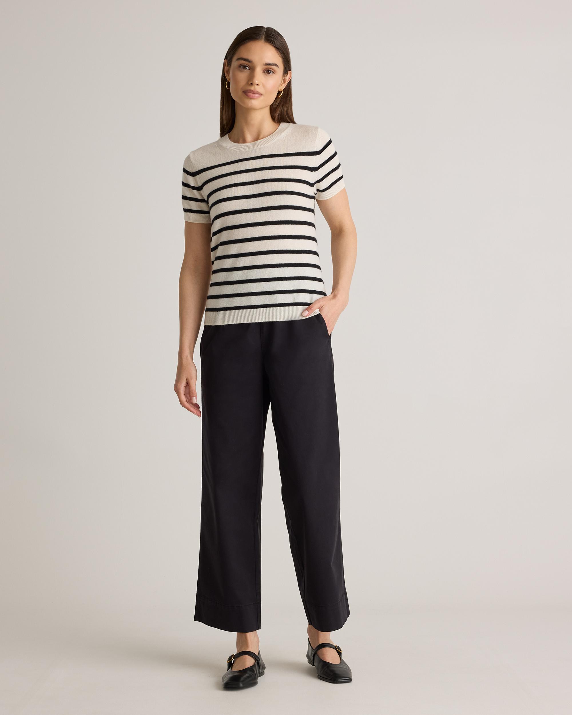 Quince | Women's Organic Stretch Cotton Wide Leg Chino Pants Organic Cotton Product Image