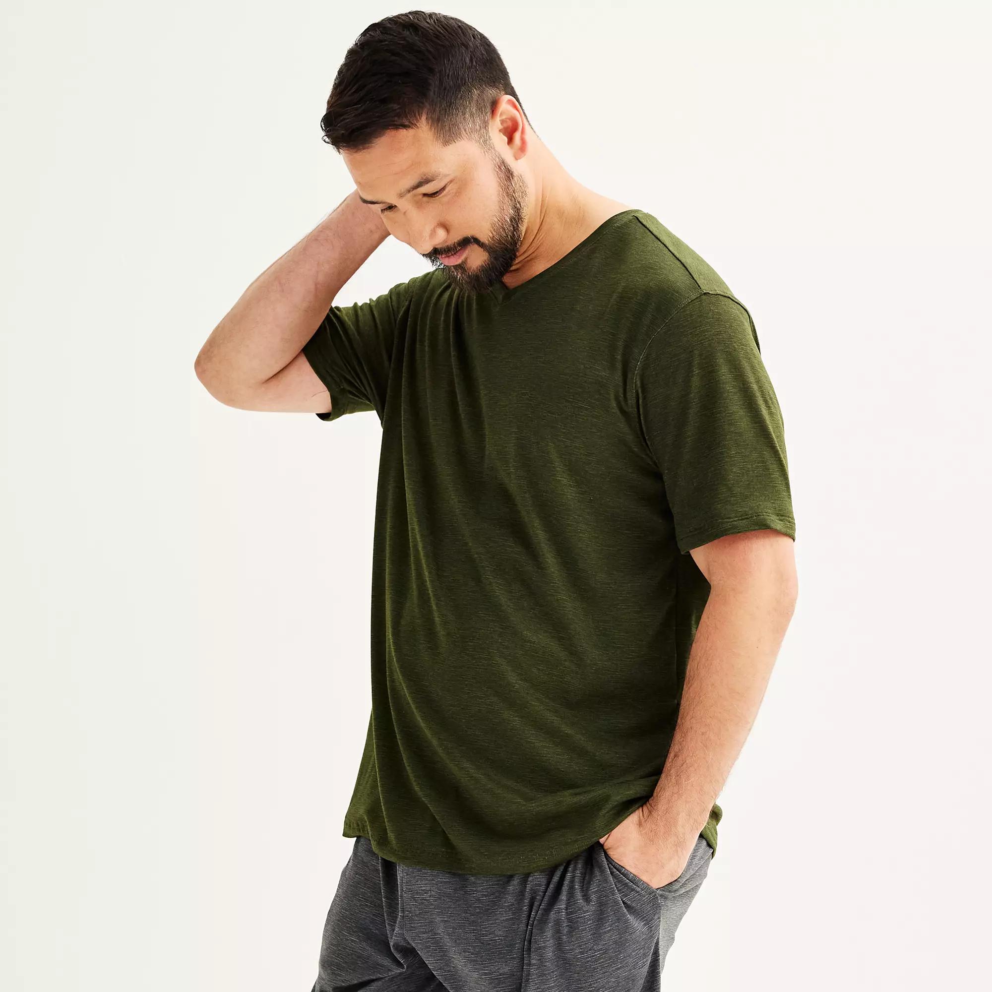 Big & Tall Sonoma Goods For Life® Supersoft V-Neck Pajama Shirt, Men's,  Product Image