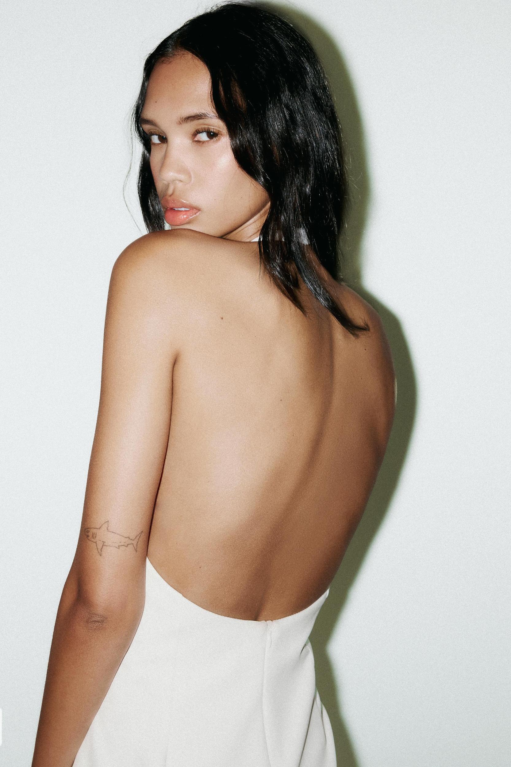 OPEN BACK LONG JUMPSUIT Product Image