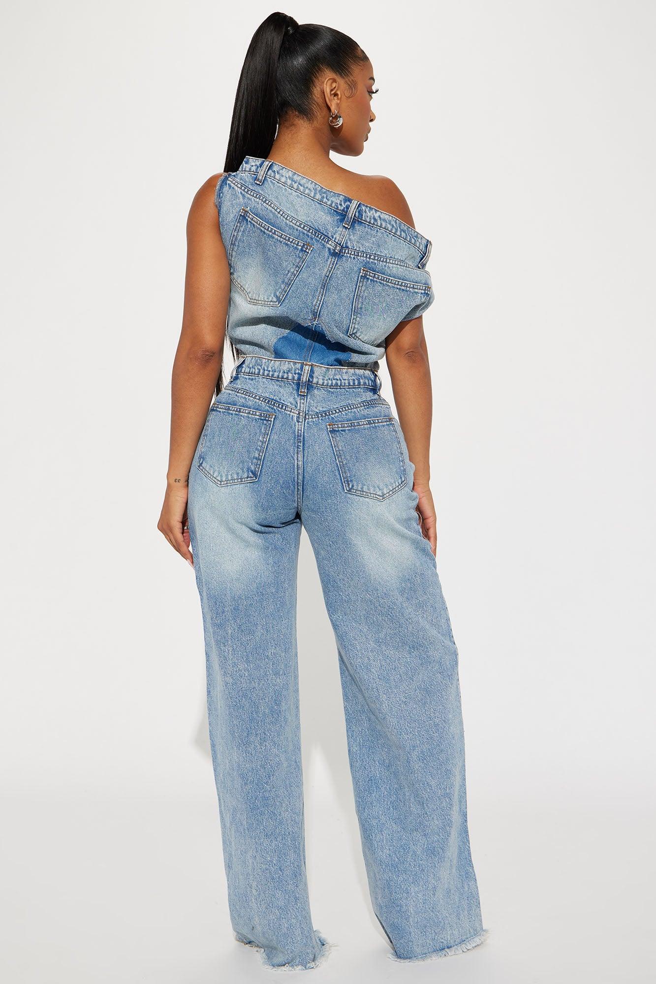 Dakota Denim Jumpsuit - Denim Product Image