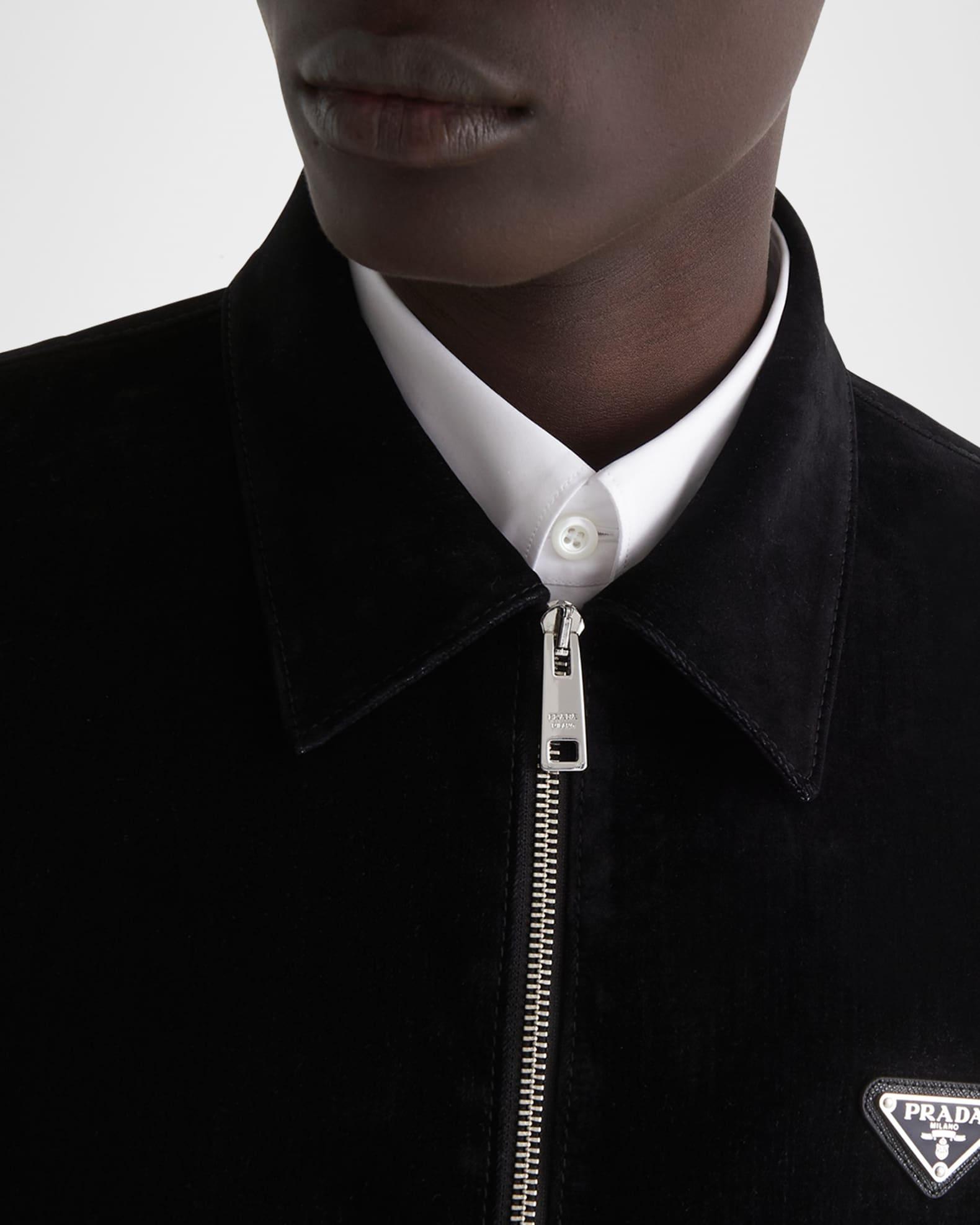 Men's Velvet Denim Blouson Jacket Product Image