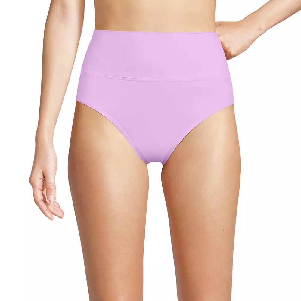 Women's Lands' End Chlorine Resistant Fold Over High Waisted Bikini Bottoms,  Product Image