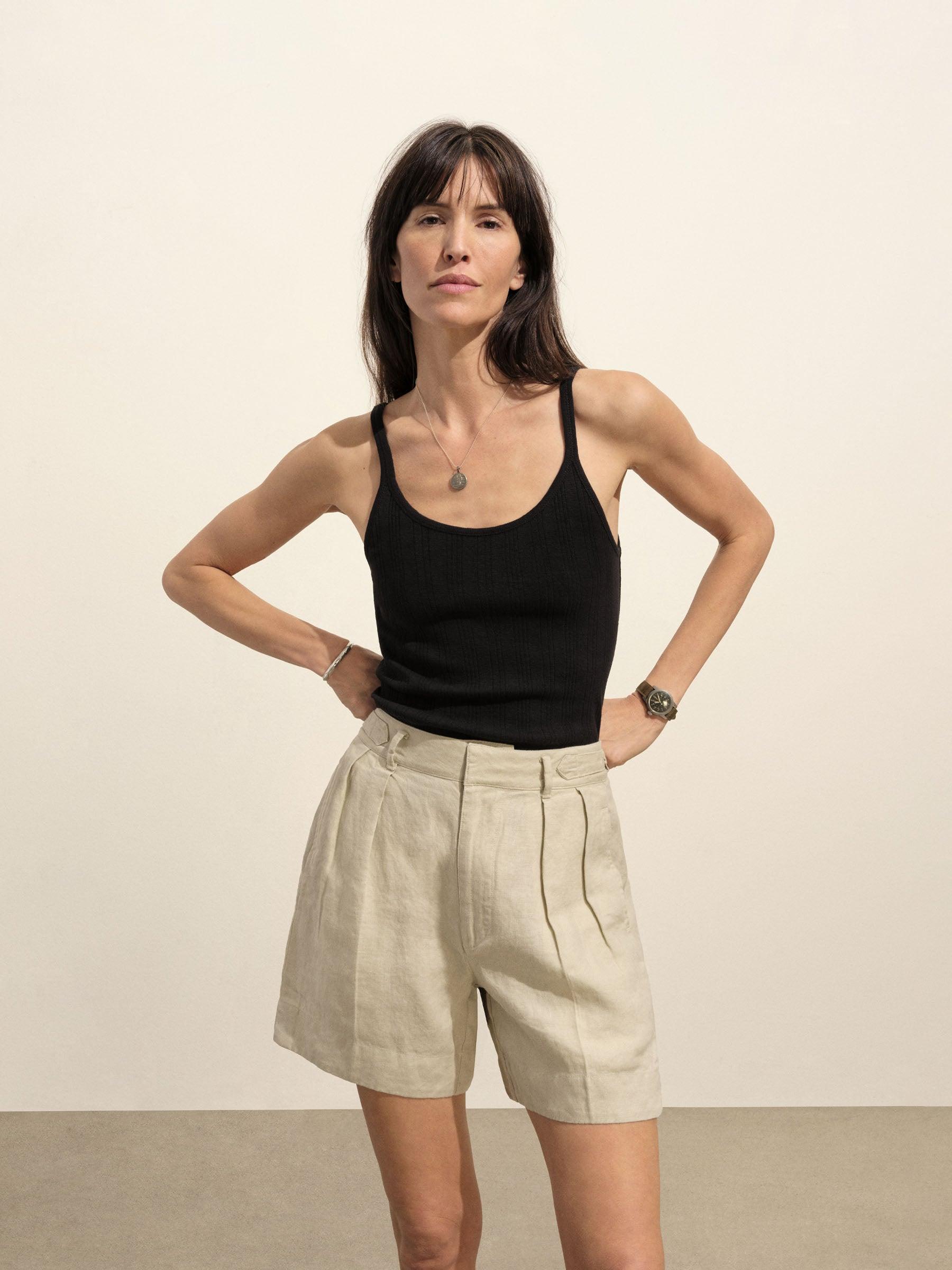 Black Heirloom Rib Base Tank Product Image