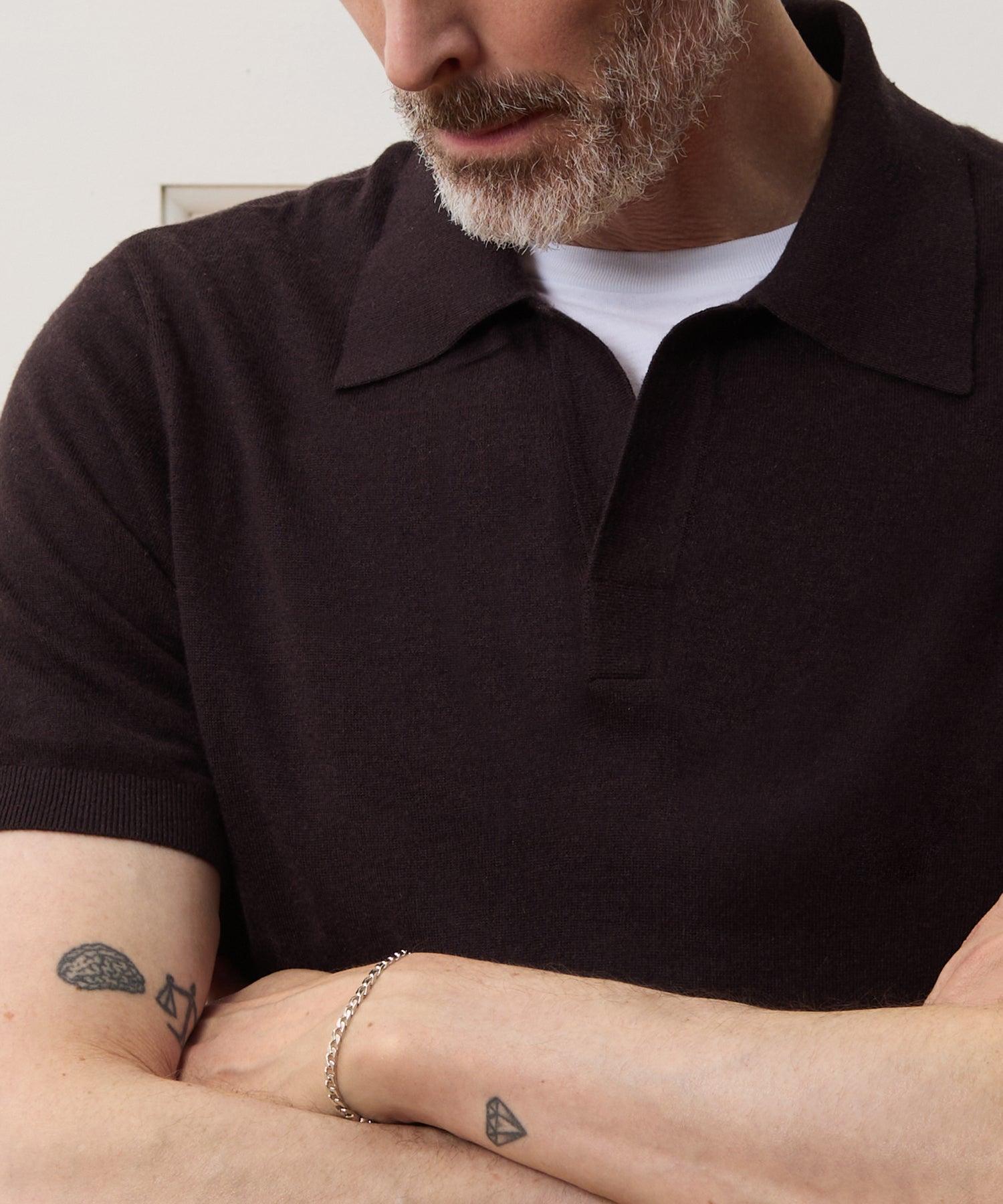 Silk-Cashmere Sweater Polo Product Image