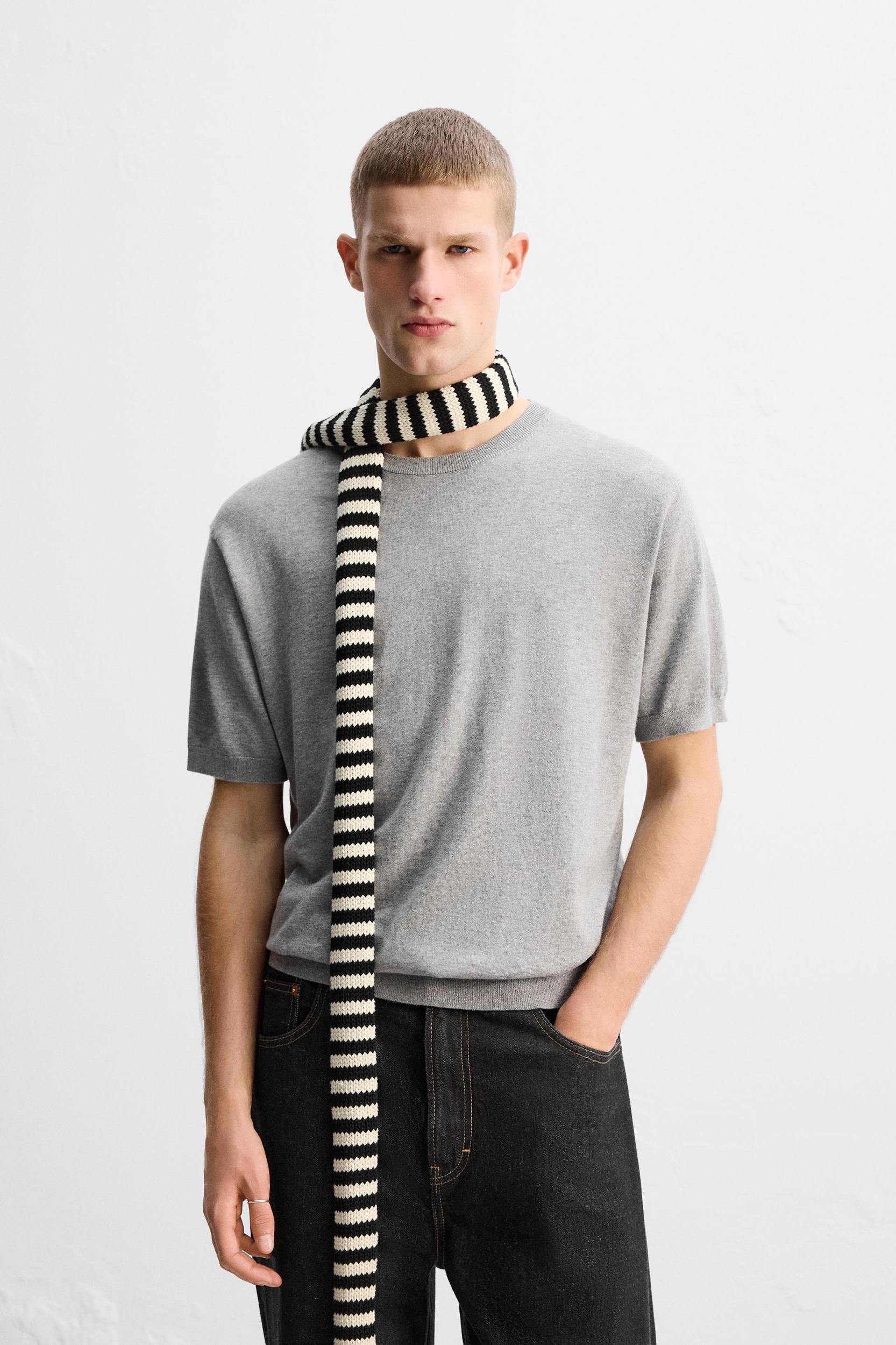 LIMITED EDITION COTTON BLEND KNIT T-SHIRT Product Image