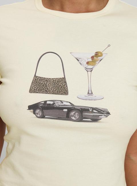 Marseille Manners Graphic Top Cream Product Image