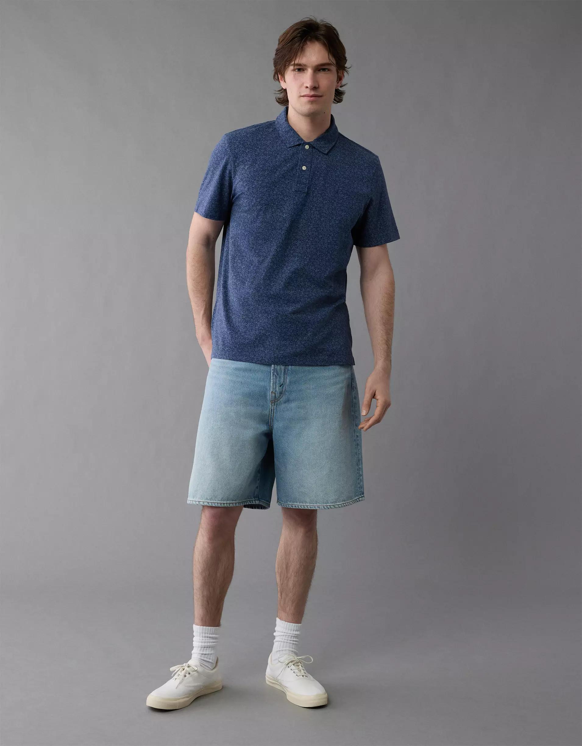 AE 24/7 Club Logo Printed Polo Shirt Product Image