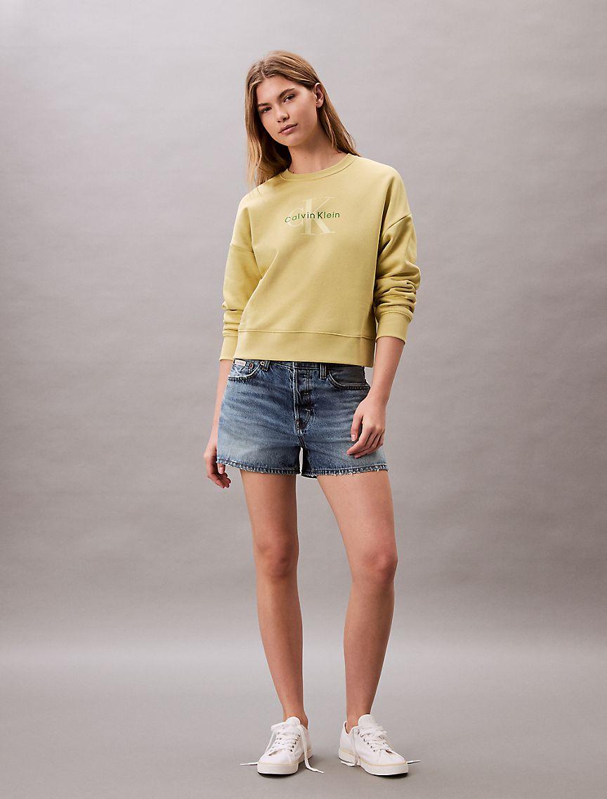 Fleece Monogram Logo Relaxed Sweatshirt Product Image