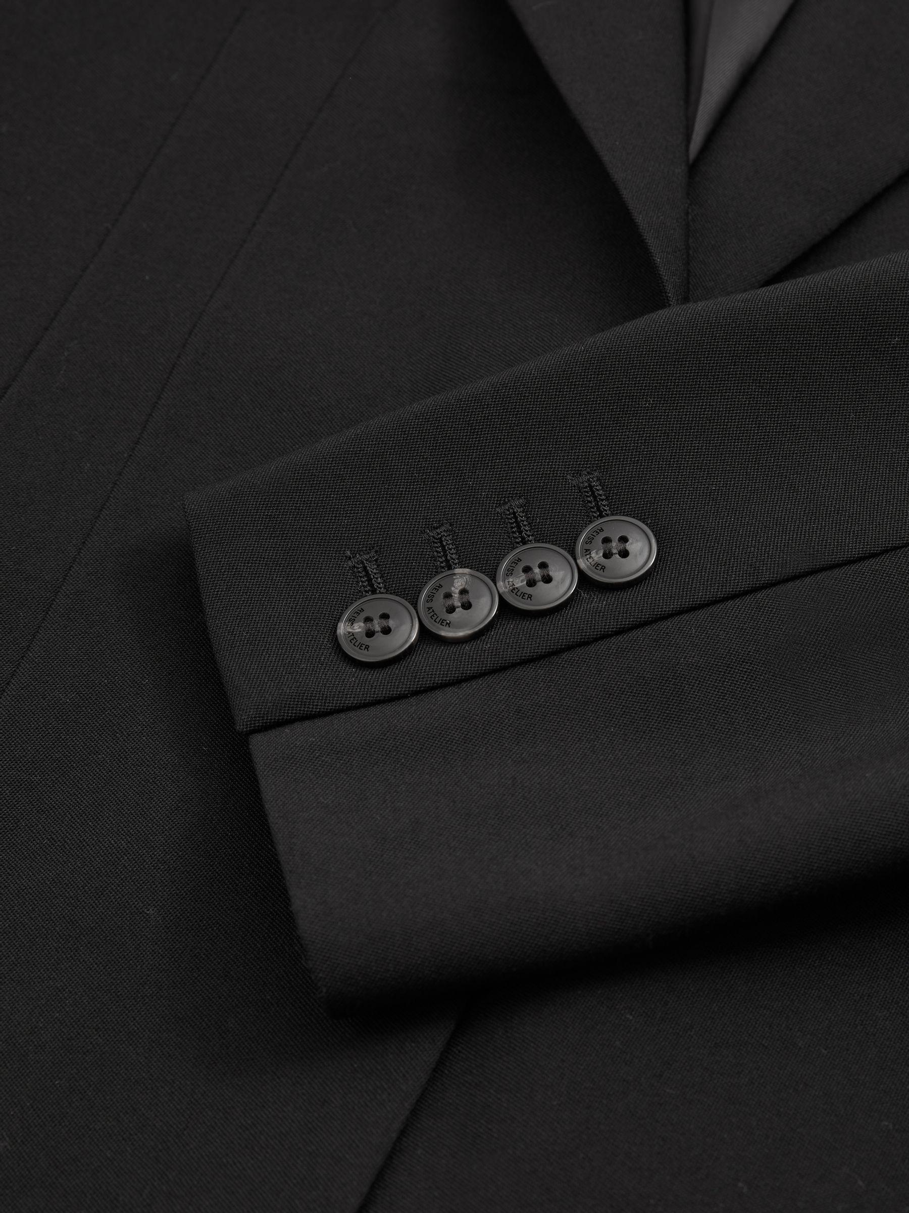 Atelier Virgin-Wool Single-Breasted Suit Jacket in Black Product Image