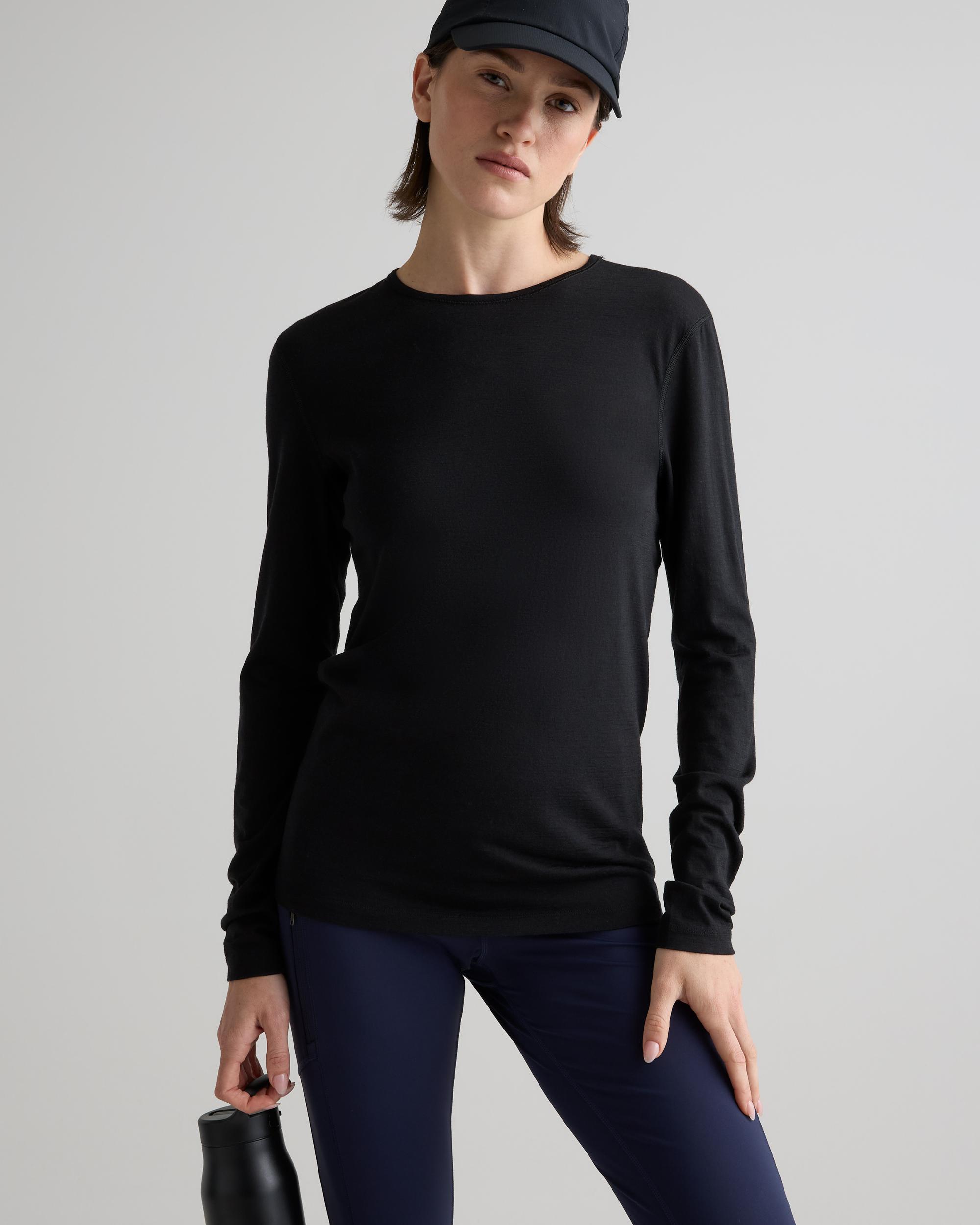 Quince | Women's 100% Merino Wool All-Season Long Sleeve Base Layer Merino/Cotton Product Image
