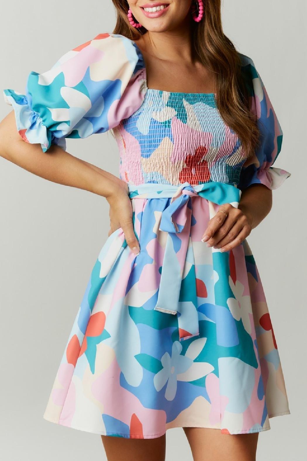 Smocked Floral Dress Product Image